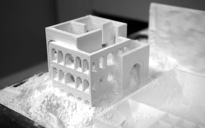 SLS powder 3D printing technology with architectural models